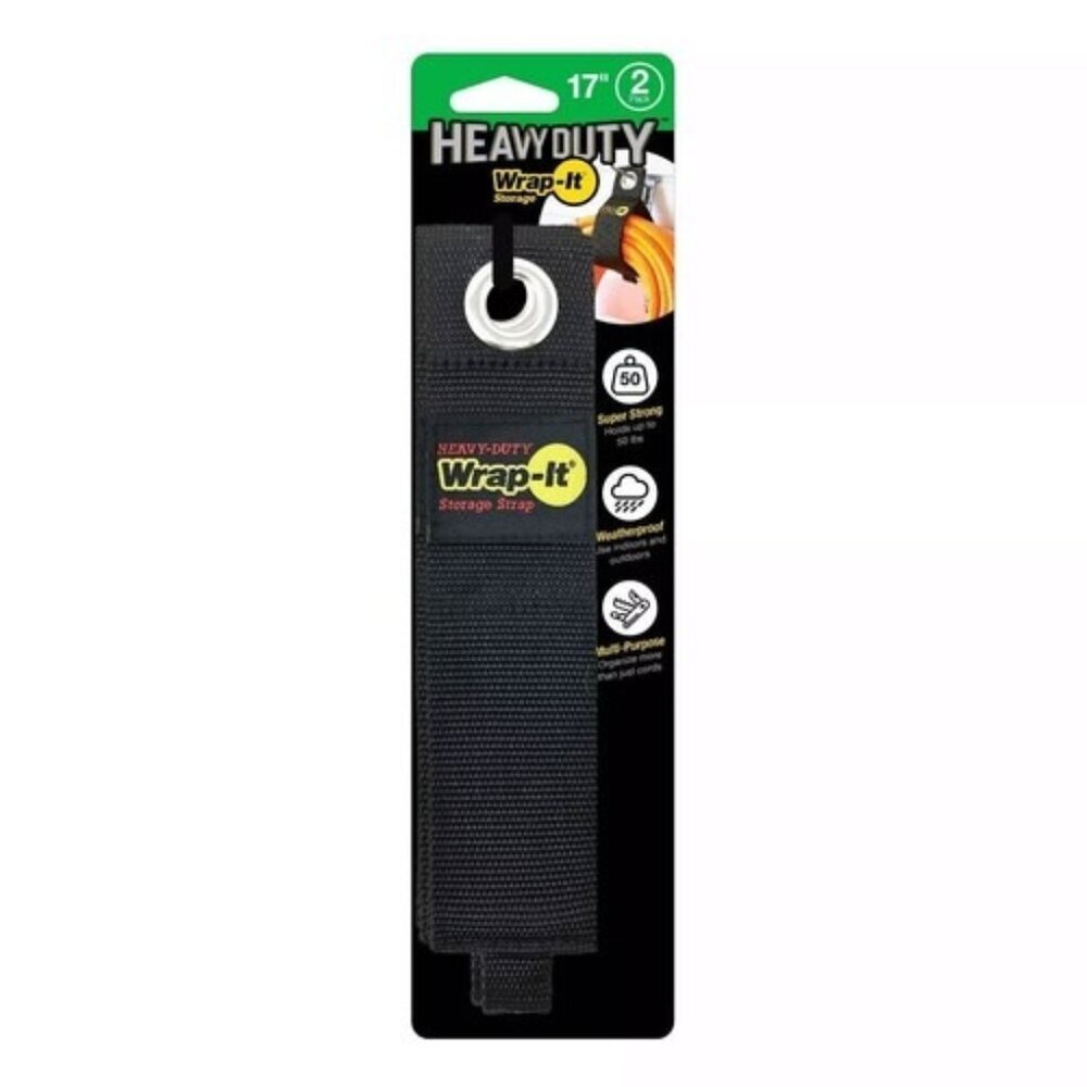 Wrap-It Heavy-Duty Storage Strap, 2-Pk., 17” Model# 102-40BX Holds 50 Lbs NEW